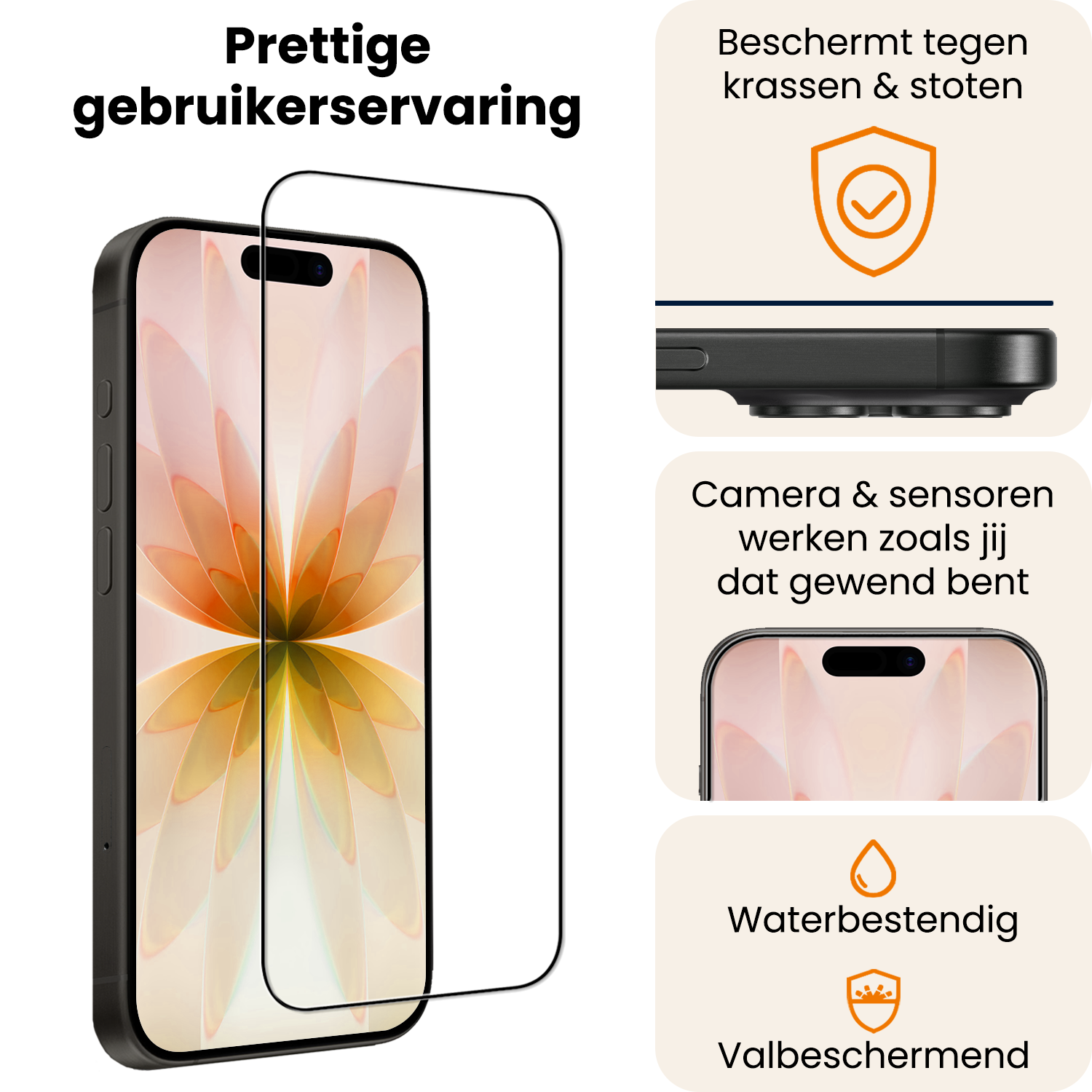 Nomfy Nomfy iPhone 17 Screenprotector Glas Full Cover 2D - 3 PACK