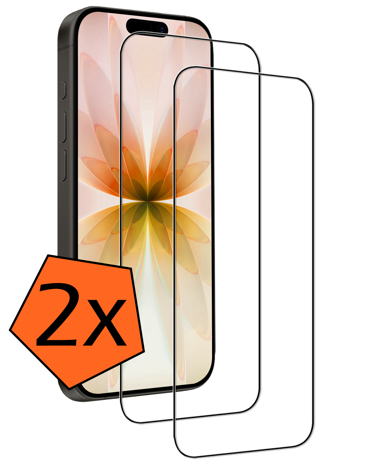 Nomfy Nomfy iPhone 17 Screenprotector Glas Full Cover 2D - 2 PACK