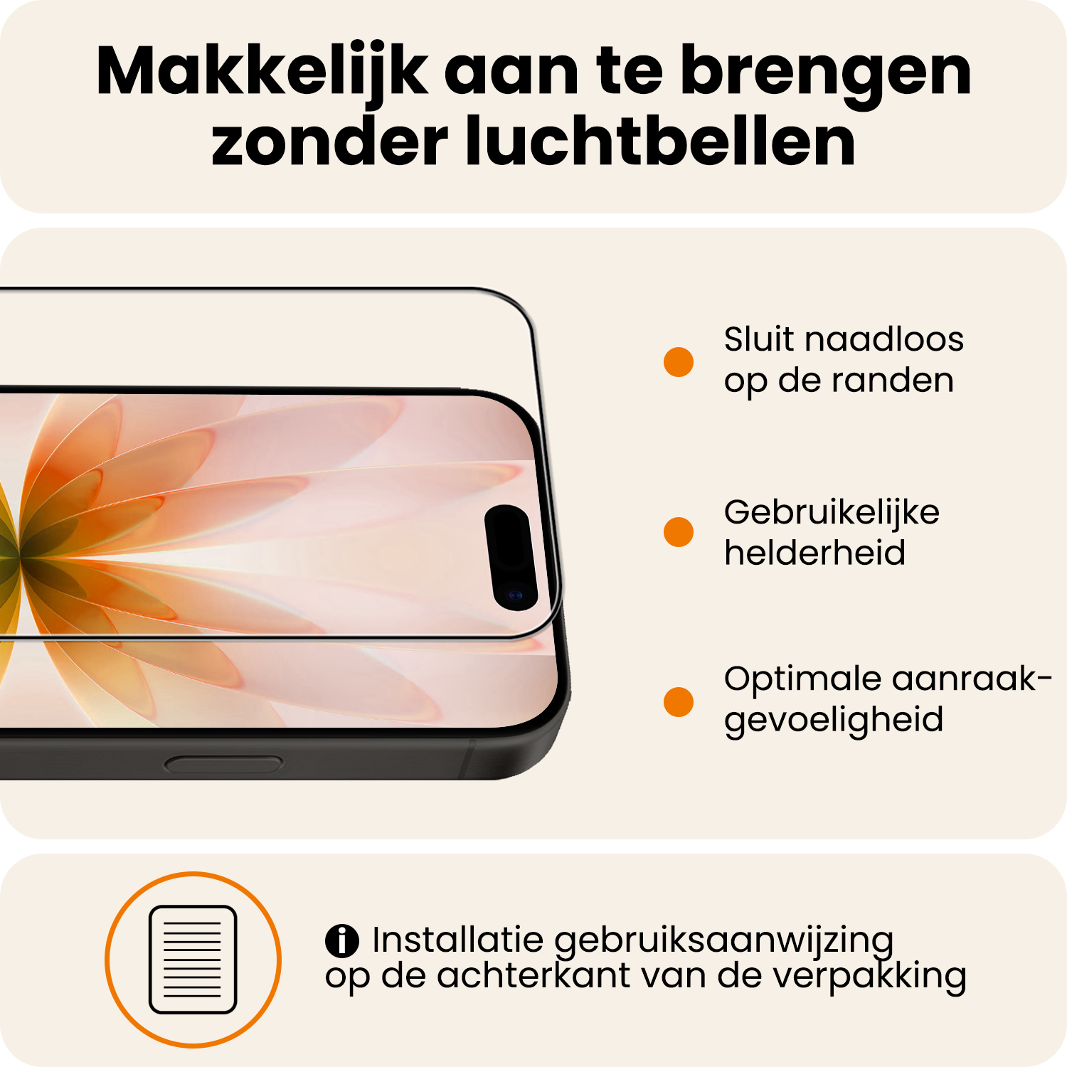 Nomfy Nomfy iPhone 17 Screenprotector Glas Full Cover 2D - 2 PACK