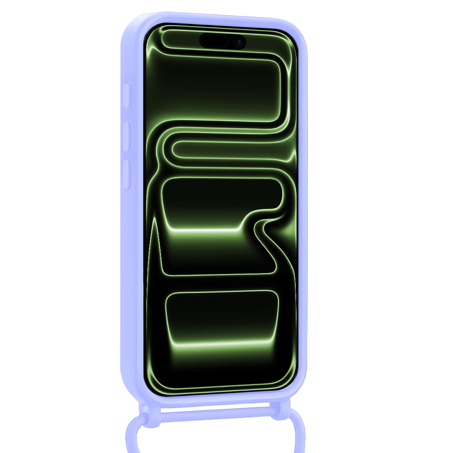 BASEY. BASEY. iPhone 17 Pro Max Hoesje Pashouder met Koord Met 2x Screenprotector - Lila