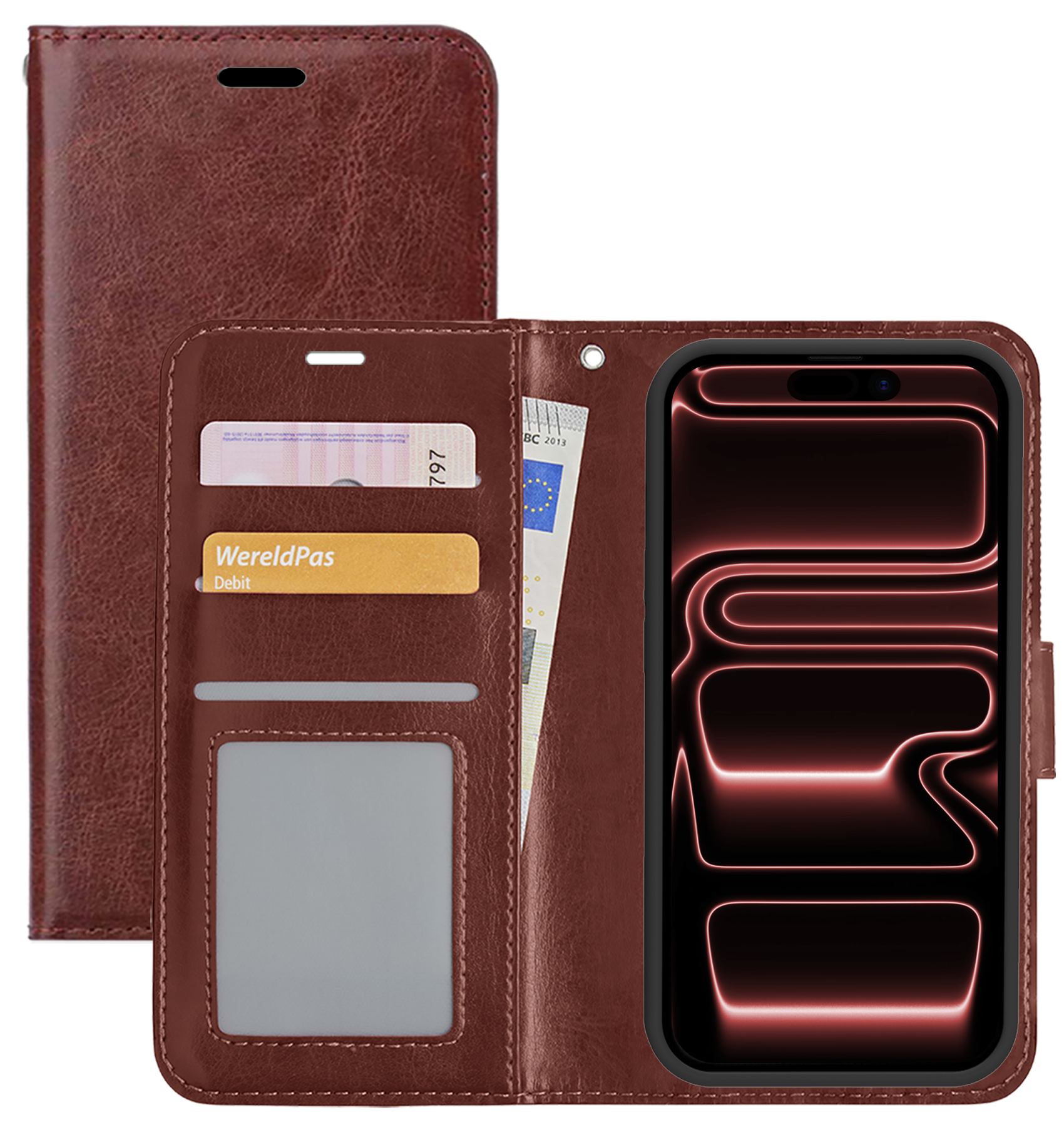 NoXx NoXx iPhone 17 Pro Max Hoesje Bookcase - Bruin