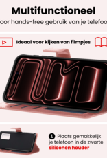 NoXx NoXx iPhone 17 Pro Hoesje Bookcase Met Screenprotector - Rose Goud