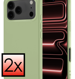 NoXx NoXx iPhone 17 Pro Max Hoesje Siliconen - Groen - 2 PACK