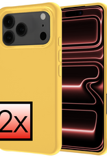 NoXx NoXx iPhone 17 Pro Max Hoesje Siliconen - Geel - 2 PACK