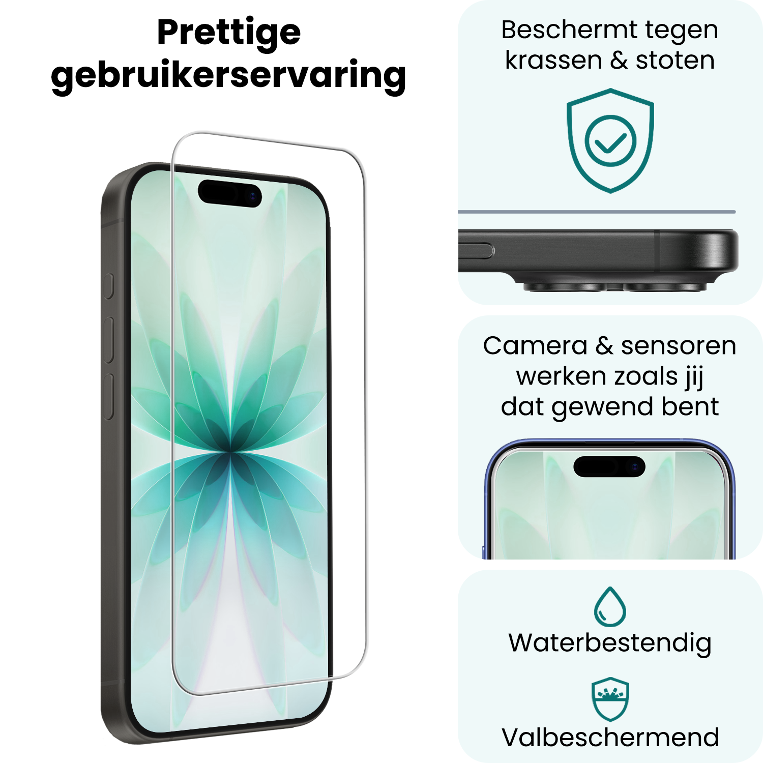 Forterra Forterra iPhone 17 Screenprotector Glas Full Cover 2D
