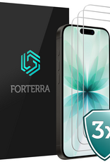 Forterra Forterra iPhone 17 Screenprotector Glas Full Cover 2D - 3 PACK