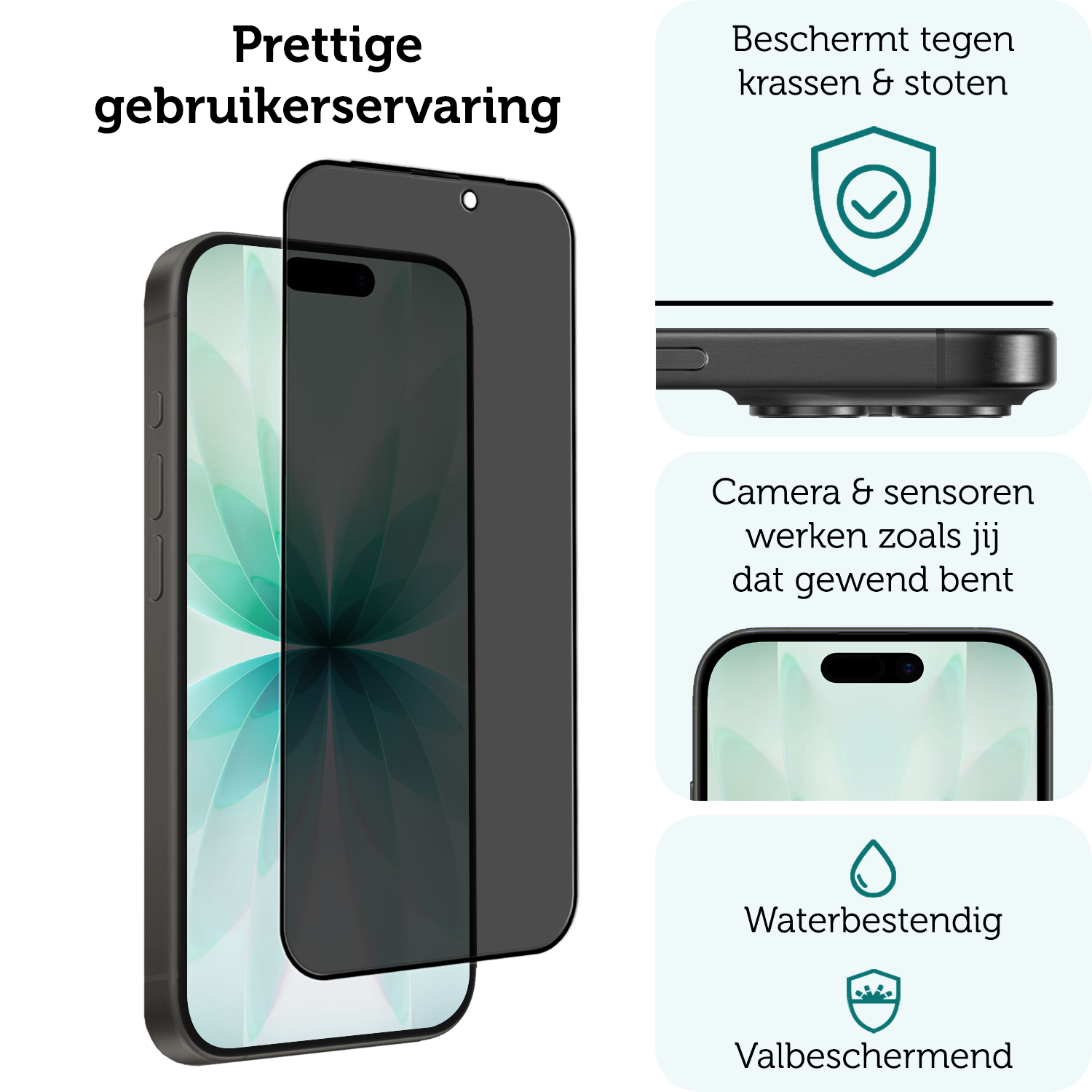 Forterra Forterra iPhone 17 Screenprotector Glas Privacy