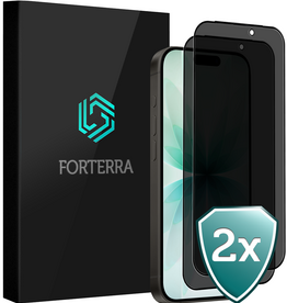 Forterra Forterra iPhone 17 Screenprotector Glas Privacy - 2 PACK