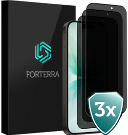Forterra Forterra iPhone 17 Screenprotector Glas Privacy - 3 PACK