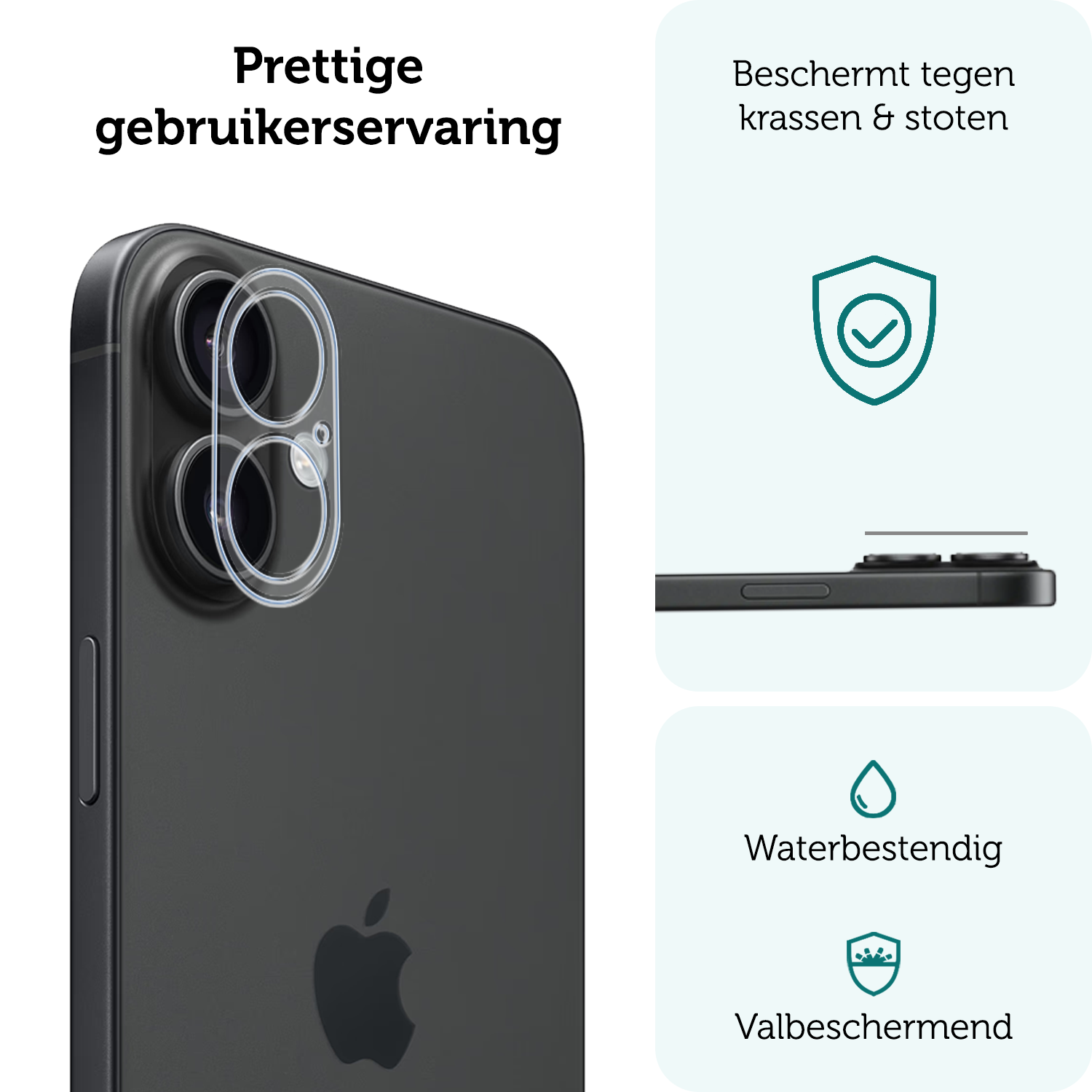 Forterra Forterra iPhone 17 Camera Screenprotector - 3 PACK