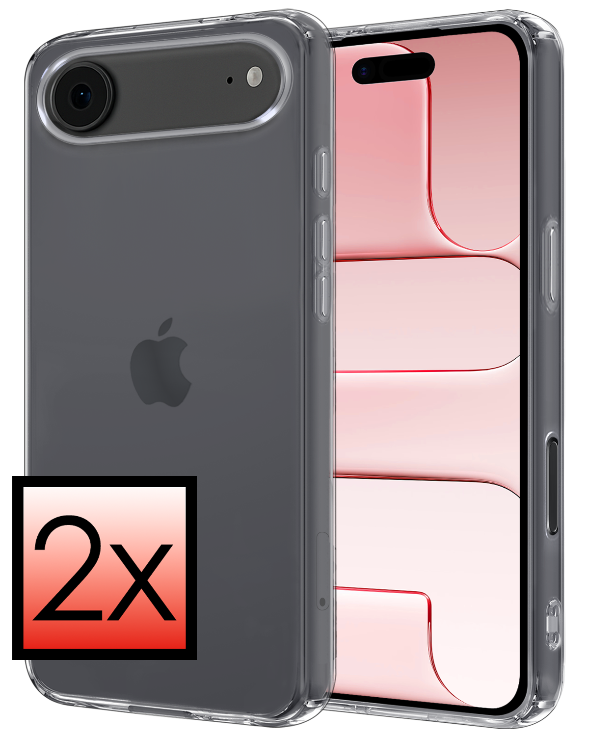 NoXx NoXx iPhone Air Hoesje Siliconen - Transparant - 2 PACK