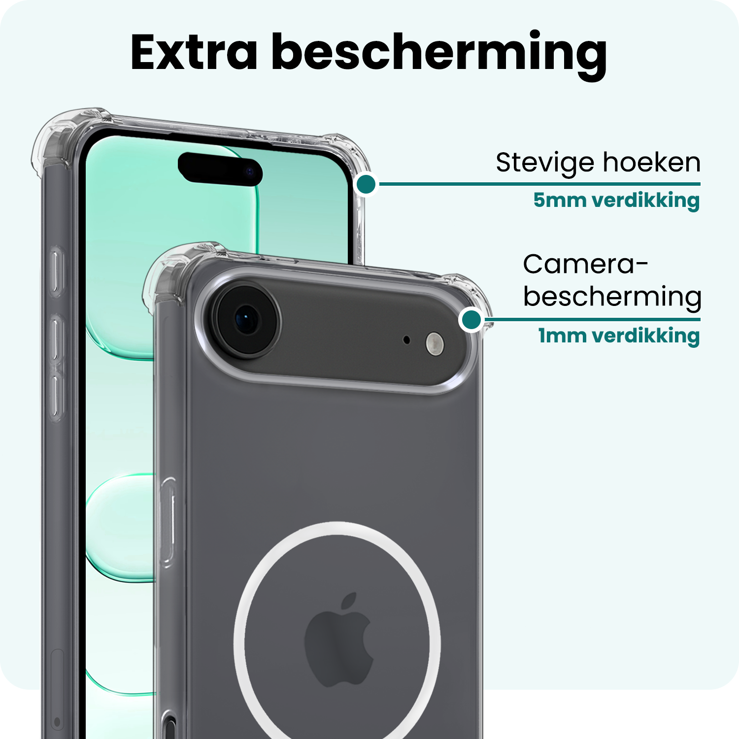 Forterra Forterra iPhone Air Magsafe Hoesje - Transparant