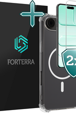Forterra Forterra iPhone Air Magsafe Hoesje Transparant Met 2x Screenprotector