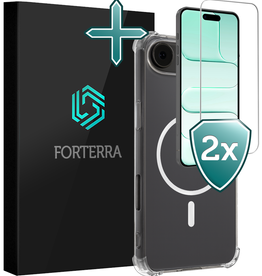 Forterra Forterra iPhone Air Magsafe Hoesje Transparant Met 2x Screenprotector
