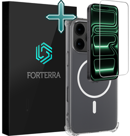 Forterra Forterra iPhone 17 Pro Magsafe Hoesje Transparant Met Screenprotector