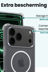 Forterra Forterra iPhone 17 Pro Magsafe Hoesje Transparant Met Screenprotector