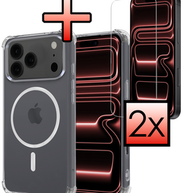 NoXx NoXx iPhone 17 Pro Magsafe Hoesje Transparant Met 2x Screenprotector