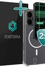 Forterra Forterra iPhone 17 Pro Max Magsafe Hoesje Transparant Met 2x Screenprotector