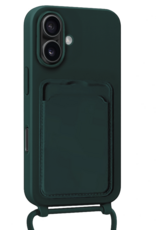 BASEY. BASEY. iPhone 17 Hoesje Pashouder met Koord - Donkergroen - 2 PACK