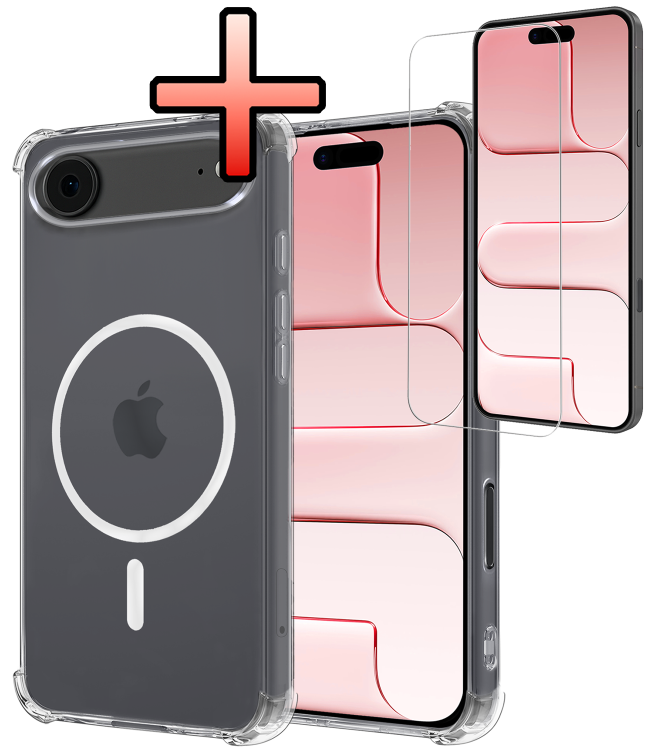 NoXx NoXx iPhone Air Magsafe Hoesje Transparant Met Screenprotector