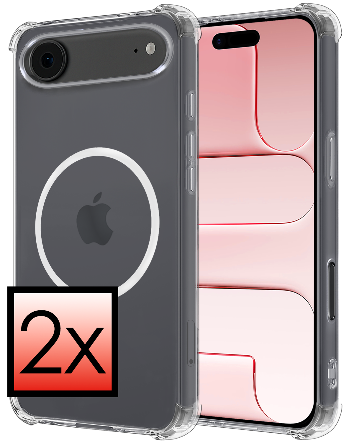 NoXx NoXx iPhone Air Magsafe Hoesje - Transparant - 2 PACK