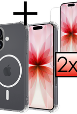 NoXx NoXx iPhone 17 Magsafe Hoesje Transparant Met 2x Screenprotector