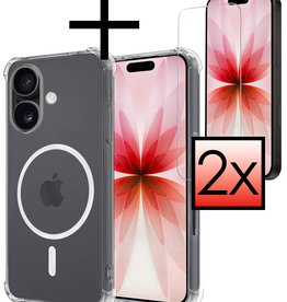 NoXx NoXx iPhone 17 Magsafe Hoesje Transparant Met 2x Screenprotector
