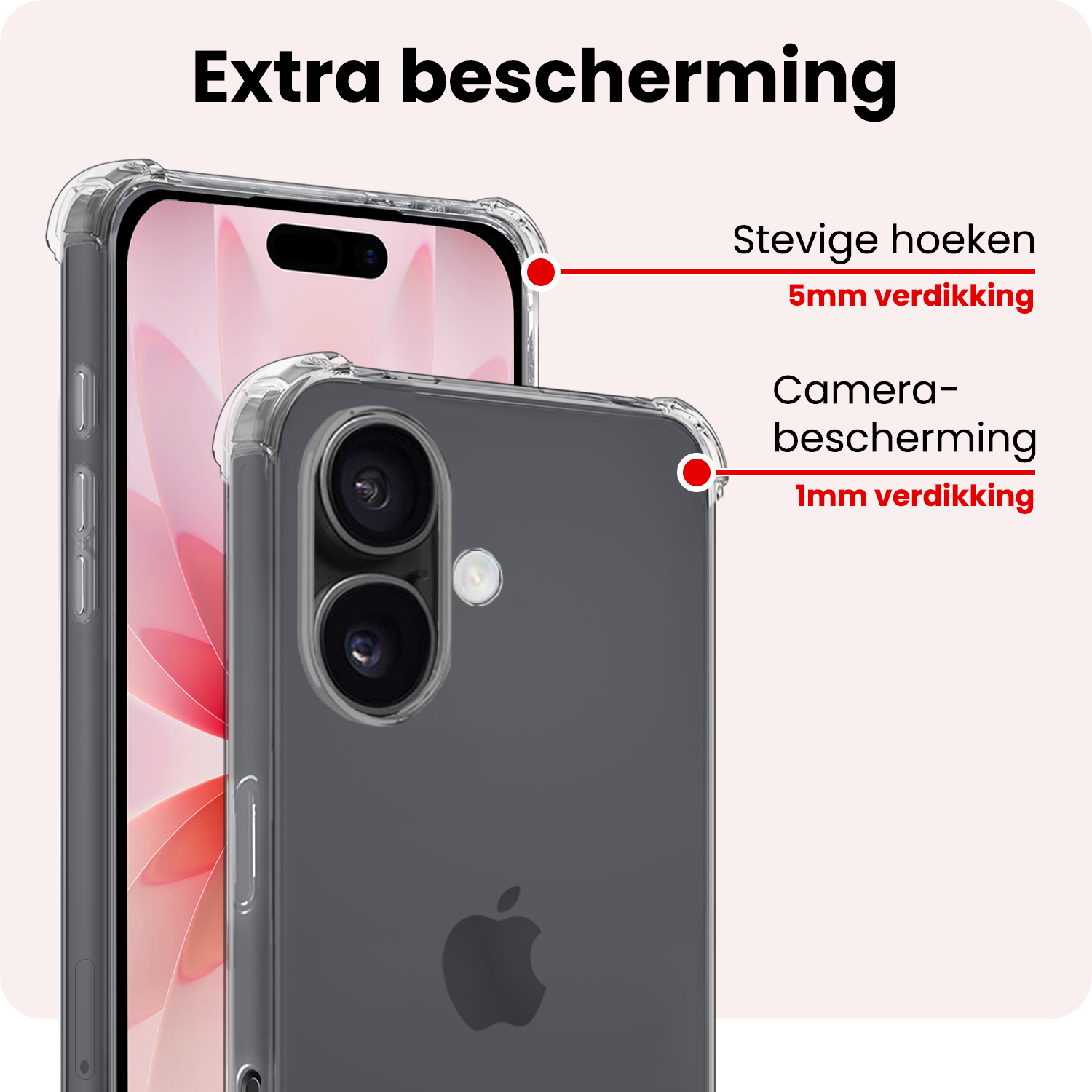 NoXx NoXx iPhone 17 Magsafe Hoesje Transparant Met Screenprotector