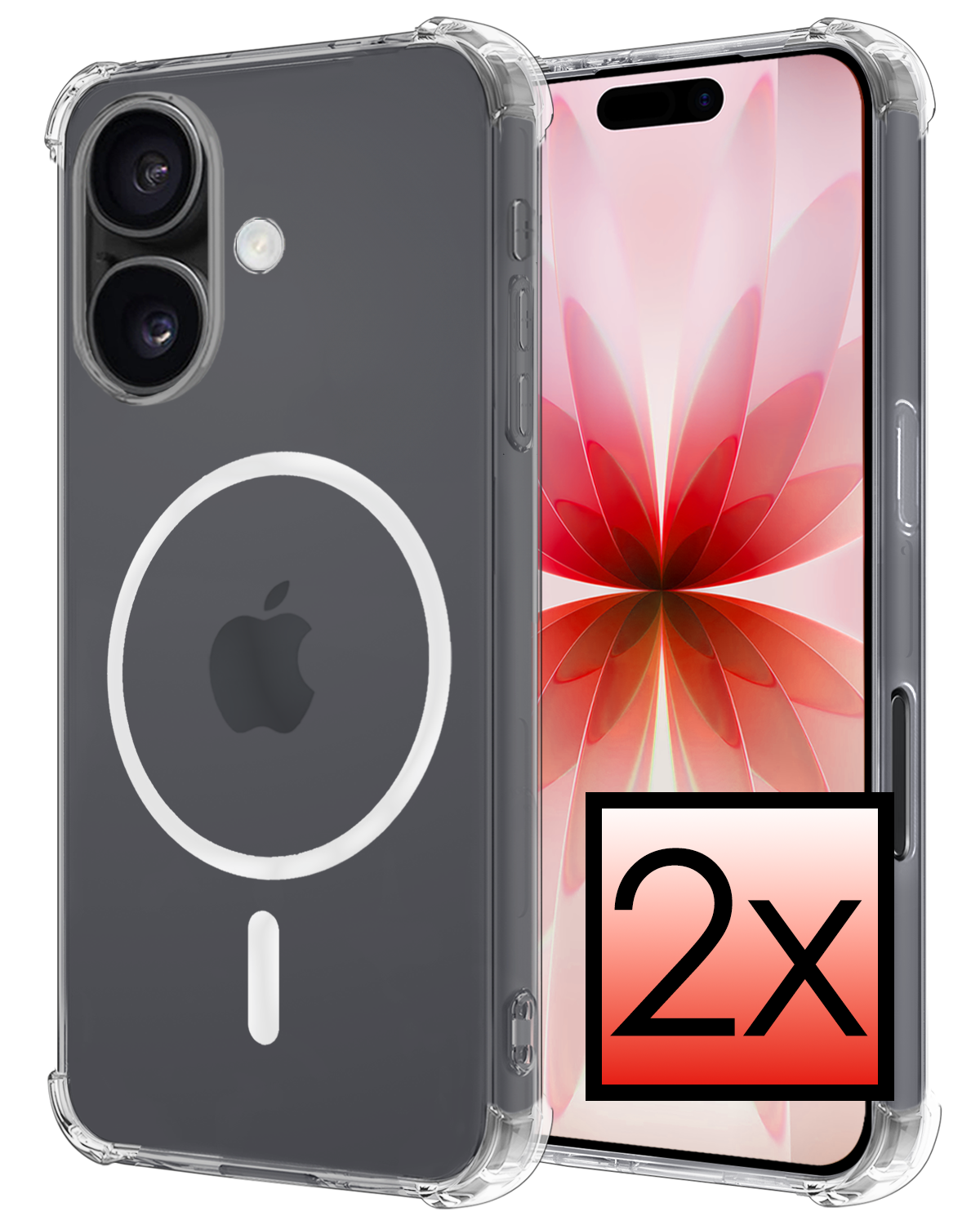 NoXx NoXx iPhone 17 Magsafe Hoesje - Transparant - 2 PACK