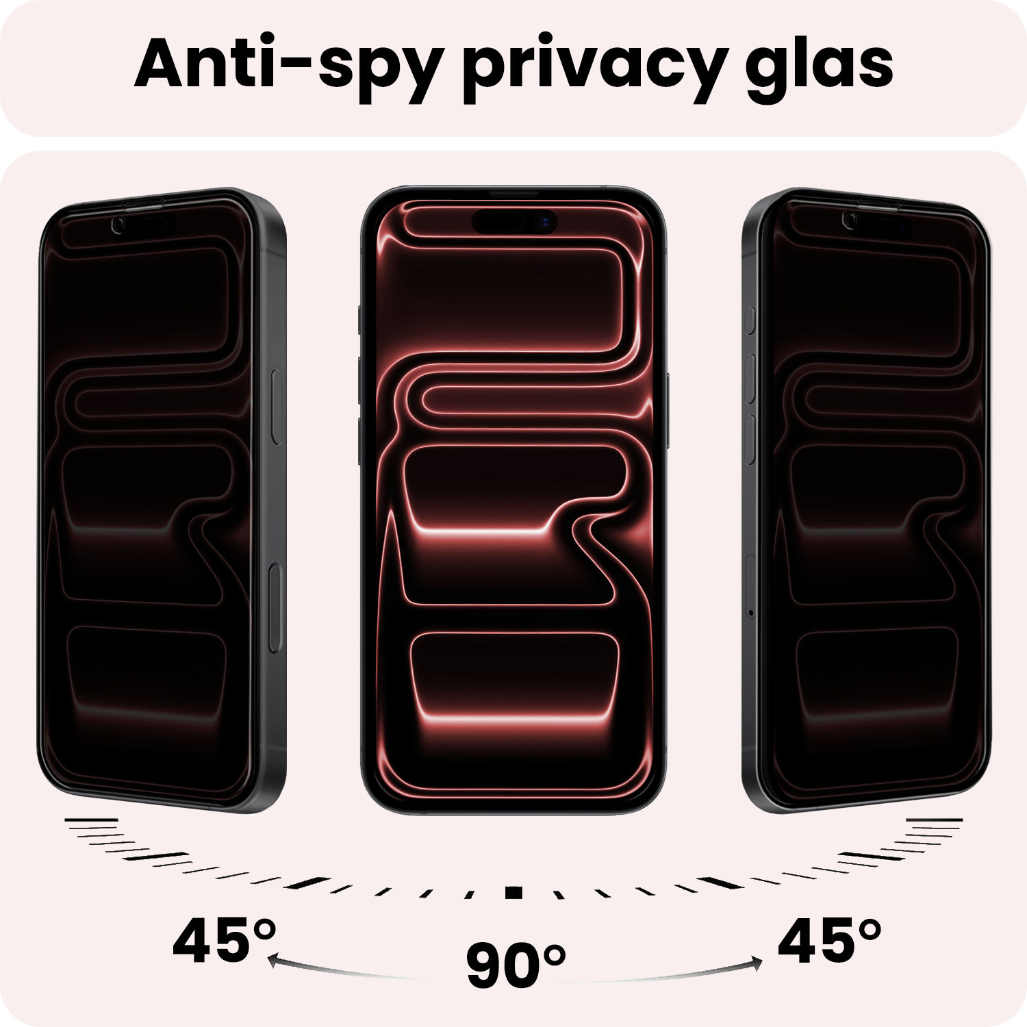 NoXx NoXx iPhone 17 Pro Screenprotector Glas Privacy - 3 PACK