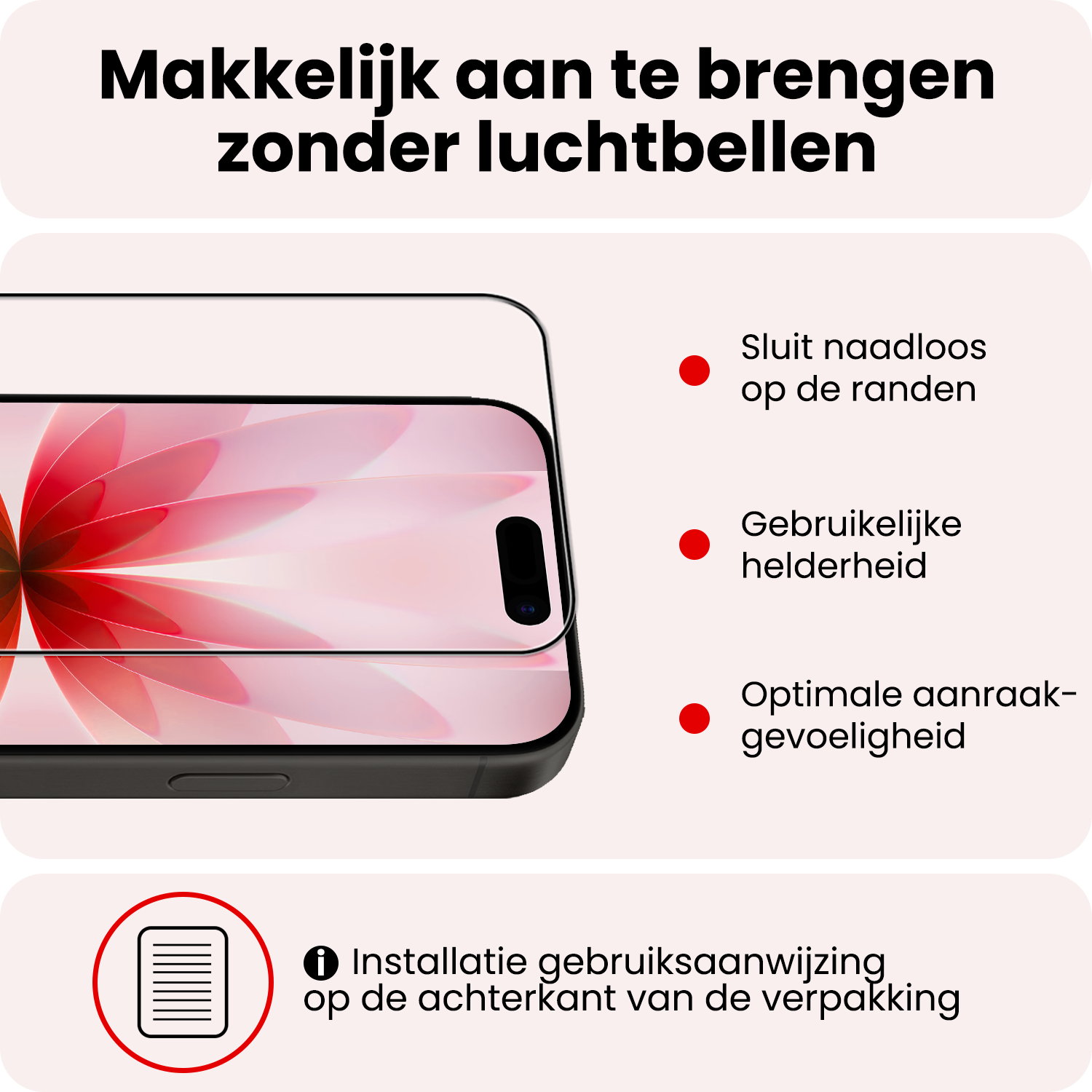 NoXx NoXx iPhone 17 Screenprotector Glas Full Cover 2D - 3 PACK