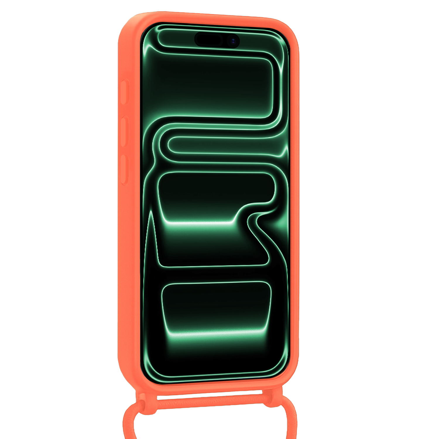 Forterra Forterra iPhone 17 Pro Max Hoesje Pashouder met Koord - Papaya - 2 PACK