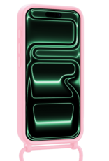 Forterra Forterra iPhone 17 Pro Max Hoesje Pashouder met Koord - Lichtroze - 2 PACK