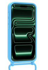 Forterra Forterra iPhone 17 Pro Max Hoesje Pashouder met Koord - Lichtblauw - 2 PACK