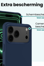 Forterra Forterra iPhone 17 Pro Max Hoesje Siliconen - Donkerblauw