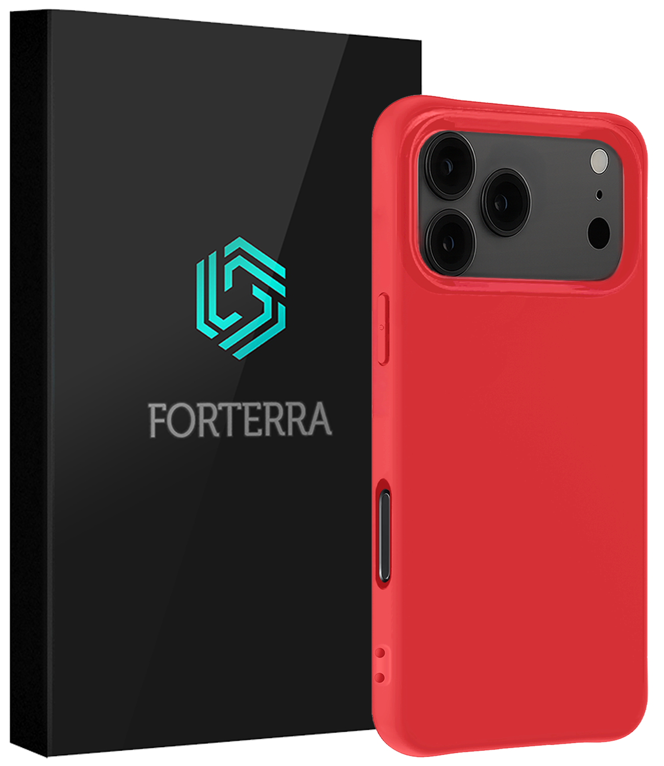 Forterra Forterra iPhone 17 Pro Max Hoesje Siliconen - Rood