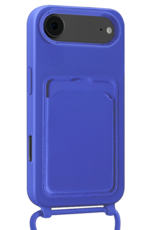 Forterra Forterra iPhone Air Hoesje Pashouder met Koord Met 2x Screenprotector - Fel Blauw