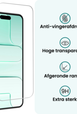 Forterra Forterra iPhone Air Hoesje Pashouder met Koord Met Screenprotector - Fel Blauw