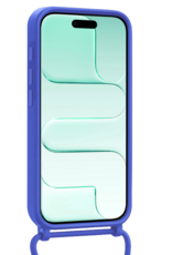 Forterra Forterra iPhone Air Hoesje Pashouder met Koord Met Screenprotector - Fel Blauw