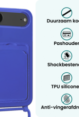 Forterra Forterra iPhone Air Hoesje Pashouder met Koord - Fel Blauw - 2 PACK