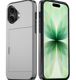 BASEY. BASEY. iPhone 17 Hoesje Pashouder Hard - Grijs