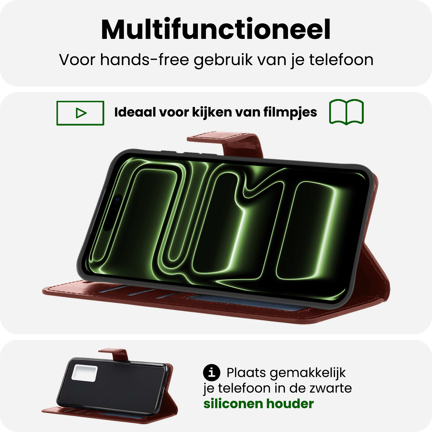 BASEY. BASEY. iPhone 17 Pro Max Hoesje Bookcase Met 2x Screenprotector - Donkerblauw