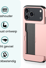 Forterra Forterra iPhone 17 Pro Hoesje Pashouder Hard - Rosé Goud
