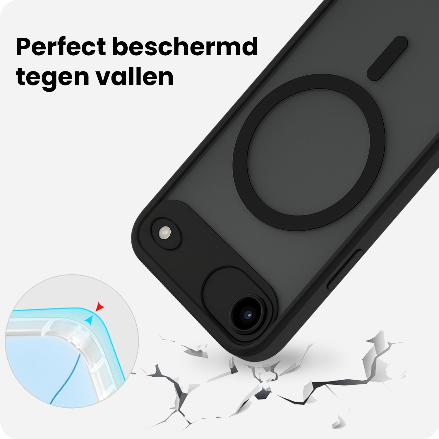 BASEY. BASEY. iPhone Air Magsafe Hoesje Zwart Met 2x Screenprotector
