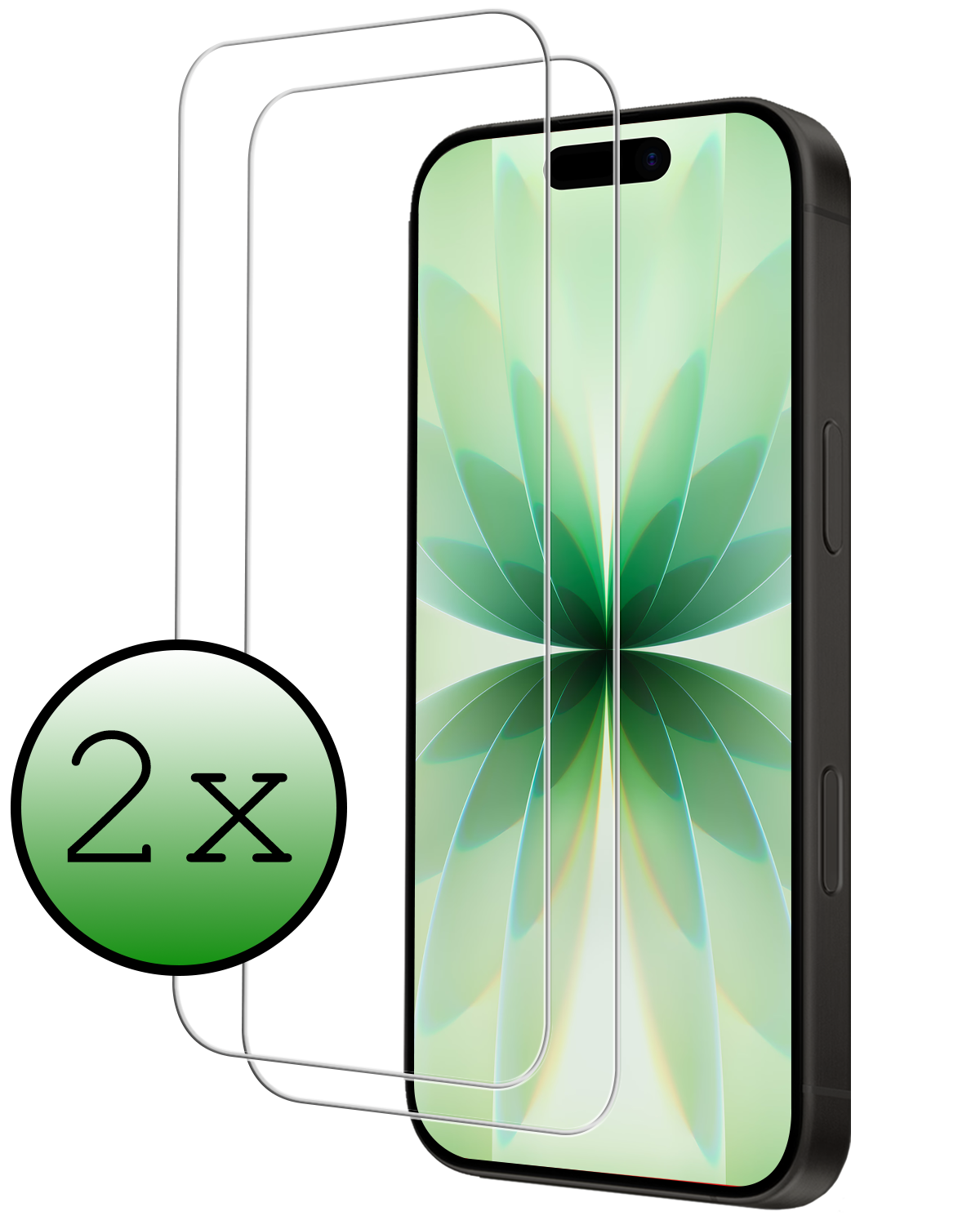 BASEY. BASEY. iPhone 17 Screenprotector Glas Full Cover 2D - 2 PACK