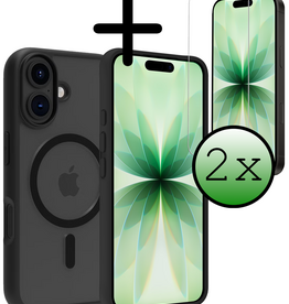 BASEY. BASEY. iPhone 17 Magsafe Hoesje Zwart Met 2x Screenprotector