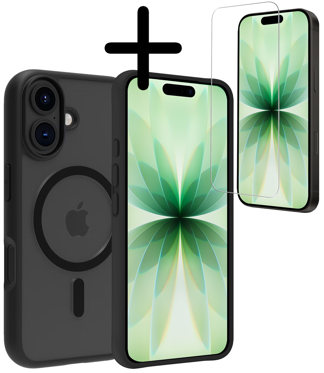 BASEY. BASEY. iPhone 17 Magsafe Hoesje Zwart Met Screenprotector