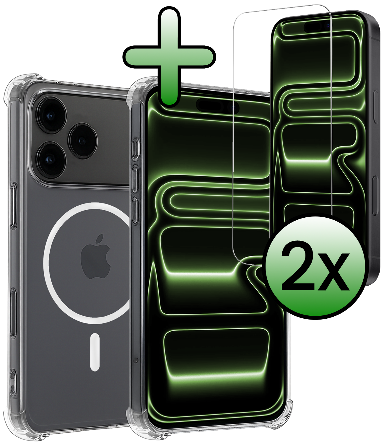 BASEY. BASEY. iPhone 17 Pro Max Magsafe Hoesje Transparant Met 2x Screenprotector