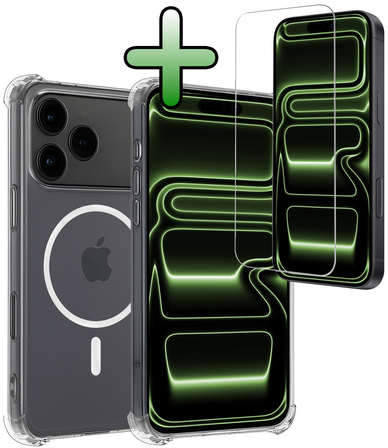 BASEY. BASEY. iPhone 17 Pro Max Magsafe Hoesje Transparant Met Screenprotector