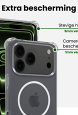 BASEY. BASEY. iPhone 17 Pro Max Magsafe Hoesje Transparant Met Screenprotector